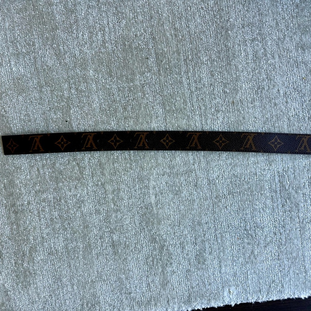Luxury Louis Vuitton Brown and Gold Belt - Picture 3 of 6